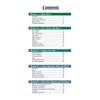 A table of contents listing five sections on basic Spanish vocabulary and grammar, with page numbers for each topic