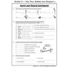 Pupils fill in gaps for sports words, answer questions about a list of instruments, and translate sentences into Spanish