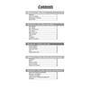 A table of contents listing five sections covering basic Spanish, family, school, town life and hobbies