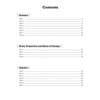 A table of contents listing tests for Number, Ratio, Proportion and Algebra with page numbers