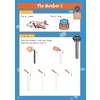 Children trace the number 1 with their finger, then join the dots to write it, supported by pictures of a plane and a bag