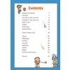 A table of contents listing Year 1 maths topics like counting, adding and fractions