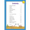 A contents page listing Year 5 maths topics from numbers to graphs, with page numbers and a desert scene