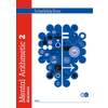The front cover of the answers book for Mental Arithmetic 2, featuring a blue brain graphic filled with maths symbols