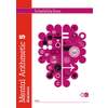 The front cover of the Mental Arithmetic Answers book for ages 7-11, featuring a brain graphic filled with maths symbols