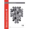 The front cover of Mental Arithmetic Book 6 features a brain graphic filled with maths symbols and a space for the child's