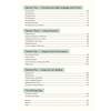 A contents page listing sections on writing emails, letters, articles, reports, leaflets and persuasive writing