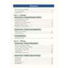 A contents page listing sections on reading and writing, with page numbers for each topic