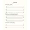 A contents page listing three sections of 10-minute maths tests covering number, measures, and data handling