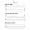 A contents page listing three sections of 10-minute tests covering number, measures, and data handling