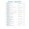 A contents page listing twelve weekly workouts covering Year 5 spelling rules and vocabulary themes