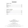 A contents page listing sections on food and school life, with page numbers and a list of answers at the back