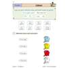 Children match French colour sentences to four cartoon elephants, then trace the French words to learn spelling