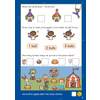 Children tick boxes to find the hat with three spots, match jugglers to ball counts, and count circus items in a scene