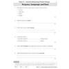 Six questions on media purpose and tone, including multiple choice, sentence completion and short written answers