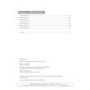 A contents page listing seven sections of mixed exam questions with page numbers and an answers section