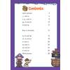 A contents page listing phonics sounds and letter practice sections with page numbers