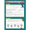 A page teaching place value and rounding, followed by two questions on partitioning and identifying rounding errors