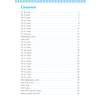 A contents page listing phonics sounds, tricky words and word patterns with page numbers for a Reception workbook