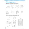 Children draw lines to match rhyming pictures, then colour items that rhyme with 'bin' to practise phonics