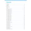 A contents page listing letter formation topics from straight lines to z, with page numbers for each section