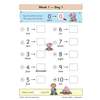 Children copy numerals 0 to 10 into boxes after saying the number words, then tick a score out of 10