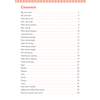 A contents page listing chapters on size, weight, time and money with page numbers