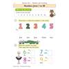 Children match numerals to words, then copy numbers into dotted boxes to practise handwriting