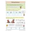 Children copy tricky words into frames, then write a sentence using letter cards and a word frame