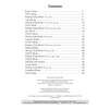 A list of phonics topics and tricky words with page numbers, plus author and publisher details