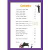 A contents page listing times tables, factors, and puzzles, with page numbers and removable poster instructions