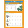 Children trace and write the letters e, s and f, following arrows to learn the correct shape