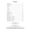 A list of handwriting topics and practice activities, with page numbers for each section