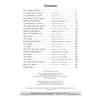 A list of phonics sounds and tricky words with page numbers, plus author and publisher details at the bottom