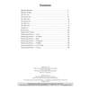 A table of contents listing handwriting practice topics from alphabet reminders to stories, with page numbers