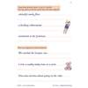 Children copy funfair-themed phrases and sentences onto lined paper, with a focus on neat handwriting