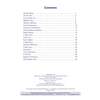 A list of handwriting topics from neat writing to suffixes, with page numbers and publisher details at the bottom