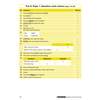 A yellow mark scheme showing correct answers and marks for Test A, Paper 1, with highlighted corrections