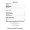 A table of contents listing five sections on light and forces, with page numbers and a note that answers are on a pull-out