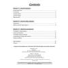 A table of contents listing sections on food, skeletons and muscles with page numbers and an ISBN