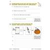Children rewrite sentences with correct prepositions and write three lines of instructions based on pictures of potion-making