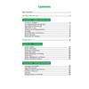 A contents page listing Year 4 maths topics like place value, calculations and fractions with page numbers