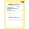 A Year 4 reading test page with a multiple-choice question on word choice and two short-answer questions on vocabulary