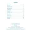 A list of 20 writing and reading topics with page numbers, plus publisher details at the bottom