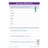 Children copy six modal verbs and three sentences onto lined paper to practise joined-up handwriting