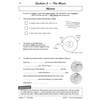 Children tick the definition of a moon, draw Europa's orbit, and complete sentences using word banks about the solar system