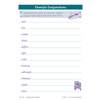 Children copy out eleven conjunctions three times each to practise joined-up handwriting