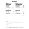 The contents page lists four reading sections with fact, inference and word meaning questions