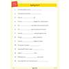 Fourteen numbered sentences with missing words for children to complete, testing Year 6 SATs vocabulary