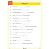 Fourteen numbered sentences with missing words for children to complete, focusing on correct spelling in context